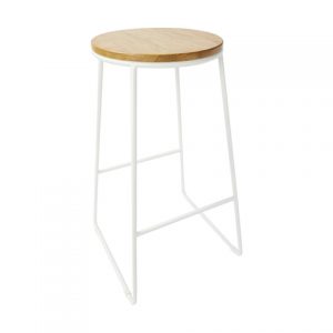Industrial Stool - White