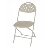 Fan-Back Folding Chair - White