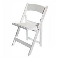 Padded Folding Chair - White