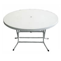 1.2m Round Outdoor Table - White
