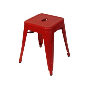 Low Tolix Stool -  Red