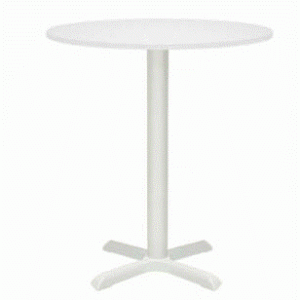 White Wooden Round Bar Table